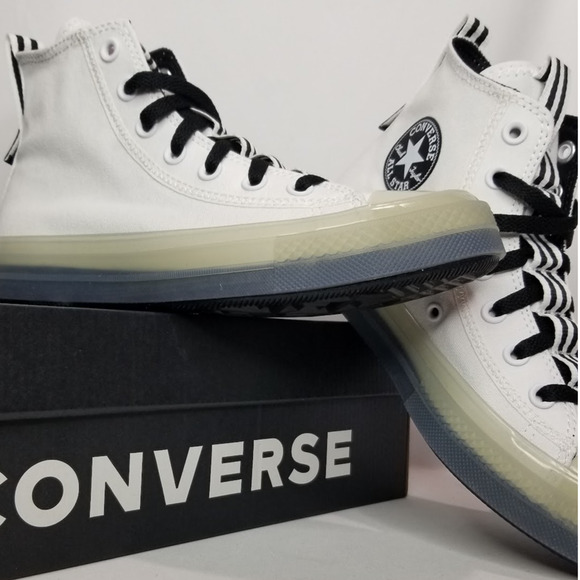 Converse Unisex CTAS CX Explore Hi Tops Women Size 7.5 A07090C White Black NWT - Picture 1 of 9